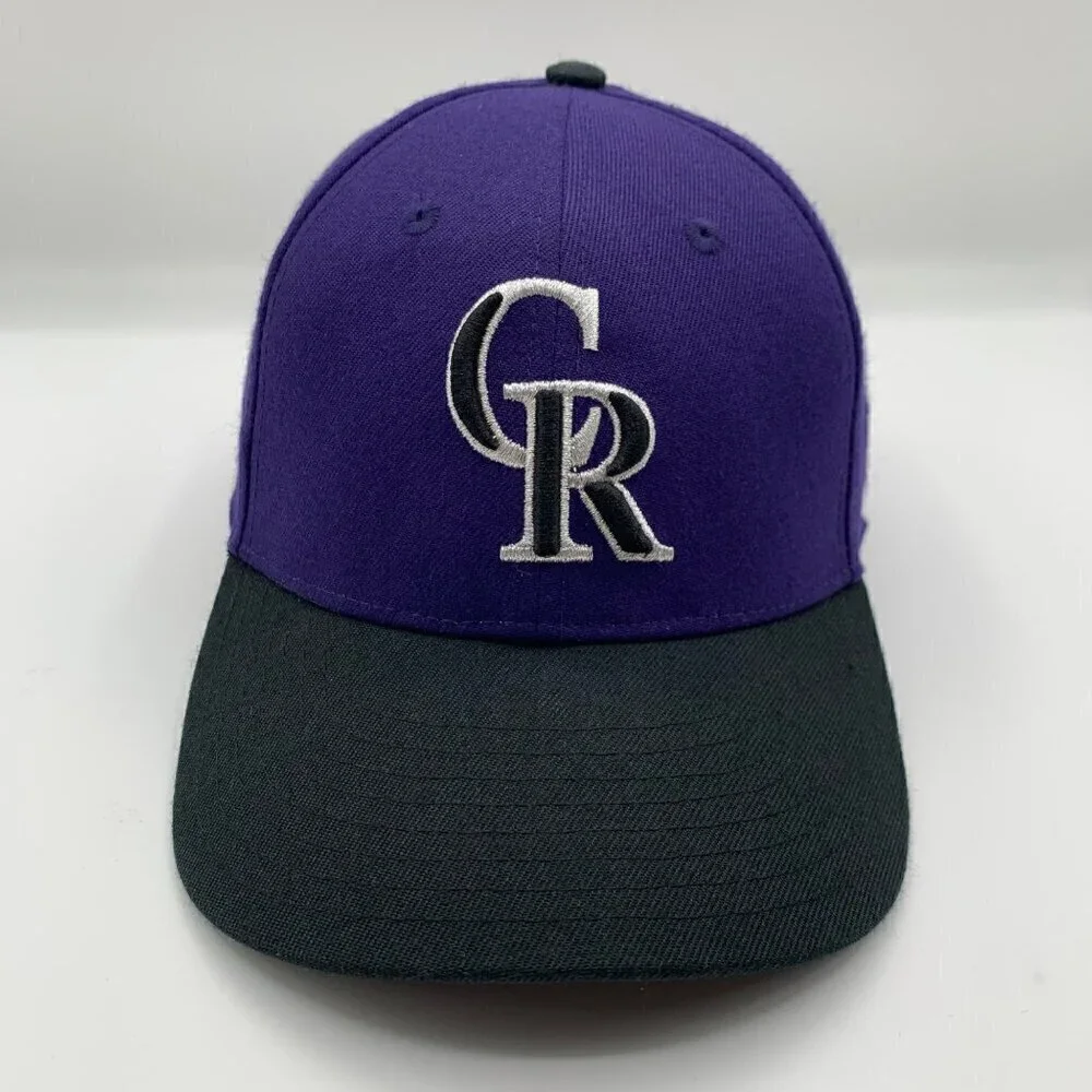 Colorado Rockies MLB Purple Black New Era Wool Blend Strapback Adjustable Hat